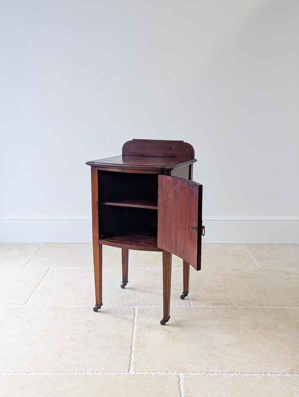 Antique Late Victorian Mahogany Bedside Cabinet c.1890