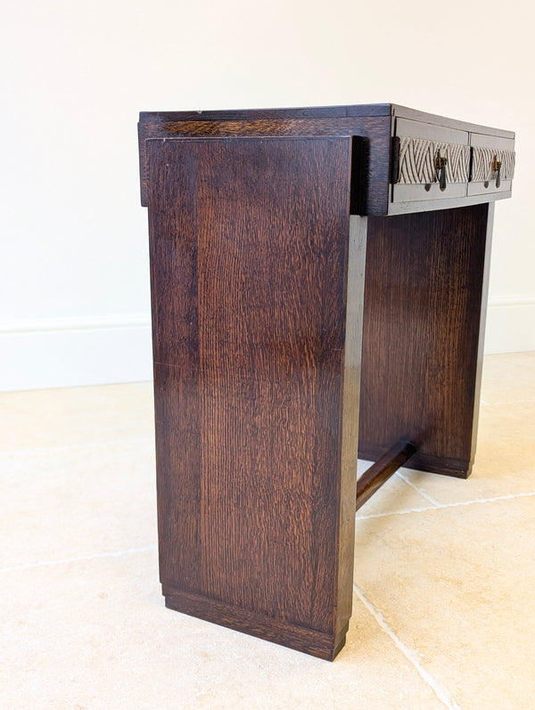 Antique Art Deco Oak Side Table c.1920