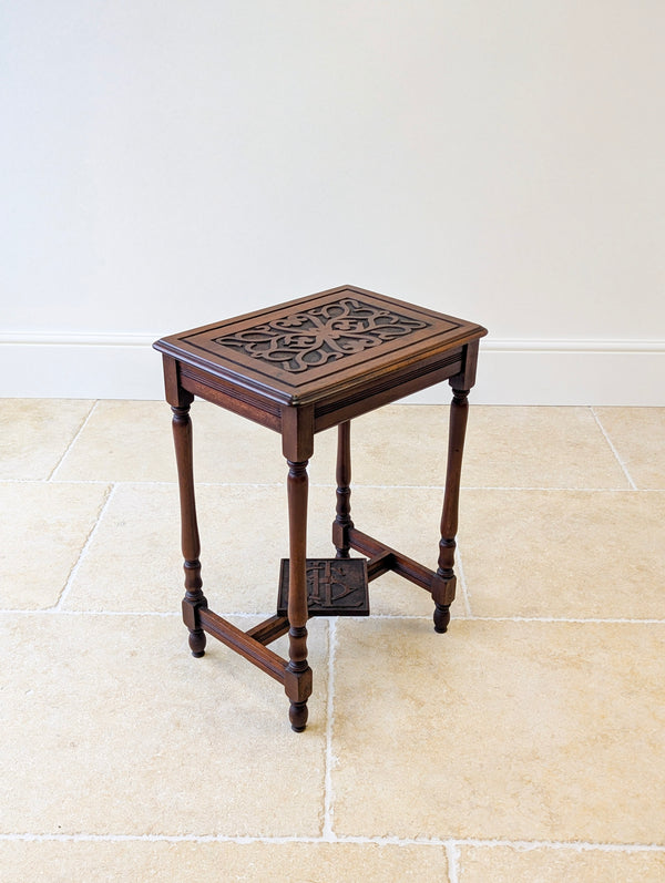 Antique Carved Mahogany Occasional Table c.1900
