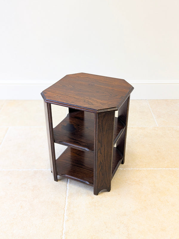 Antique Early 20th Century Oak Book Table c.1920