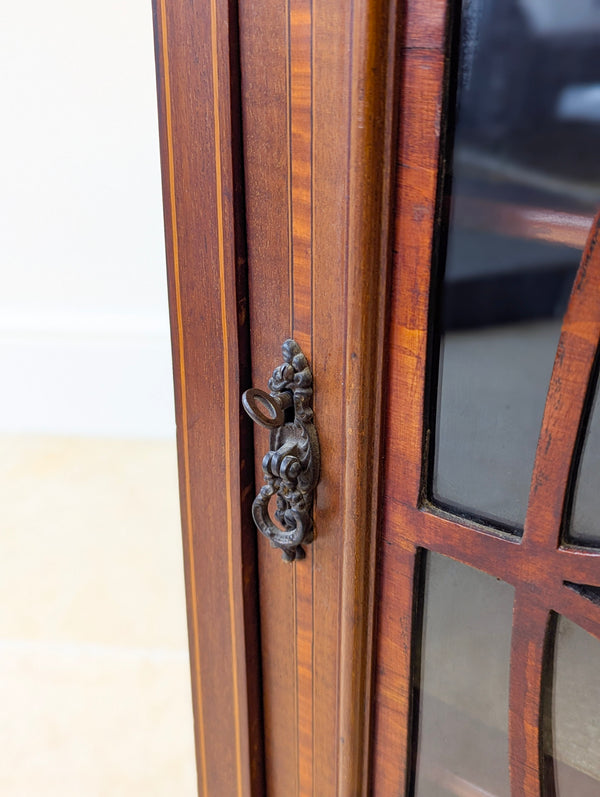 Antique Edwardian Inlaid Mahogany Glazed Display Cabinet c.1910