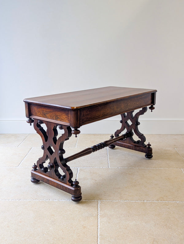 Antique Victorian Rosewood Library Table c.1870