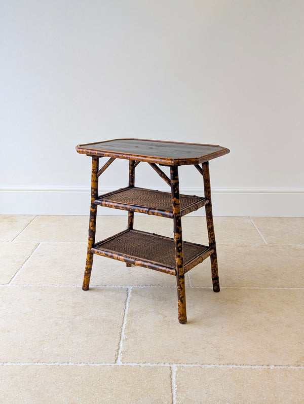 Antique Victorian Bamboo Three-Tier Occasional Table c.1890