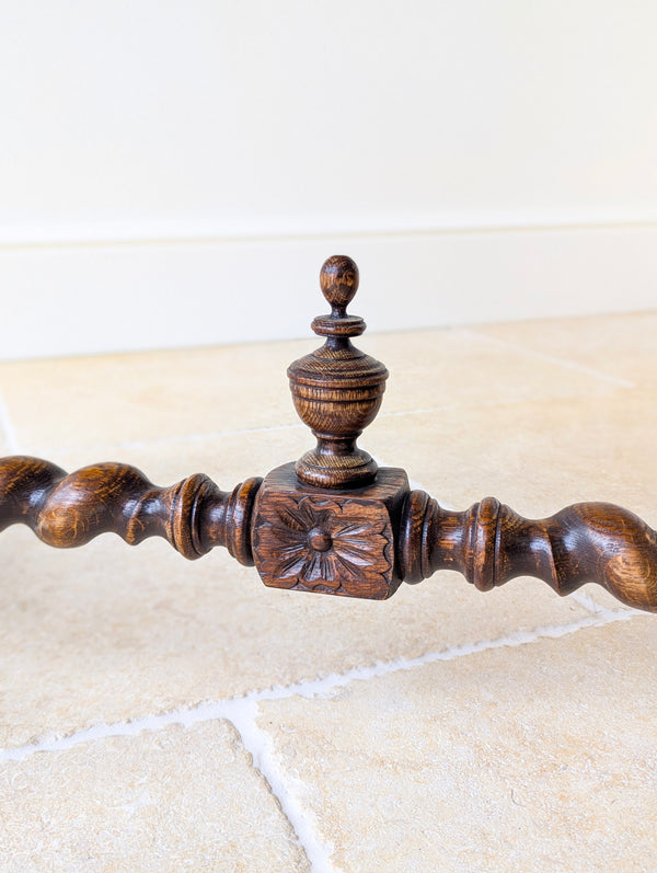 Antique Victorian Carved Oak Library Table c.1890
