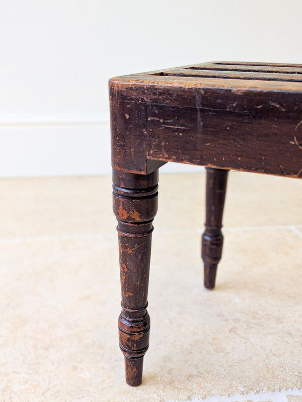 Antique Victorian Beech Luggage Stand by Brown & Lamont c.1870