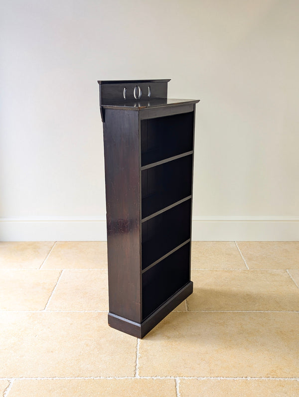 Antique Late Victorian Stained Pine Bookcase c.1890