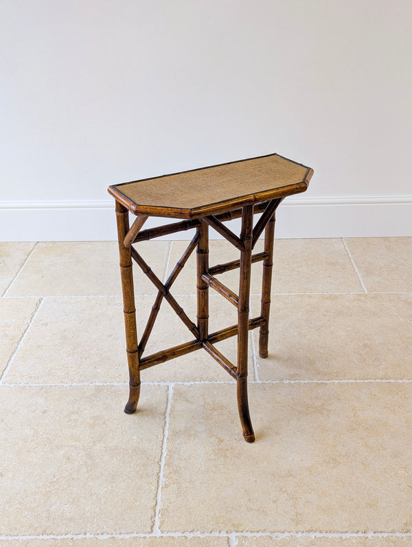 Antique Victorian Bamboo Side Table c.1890