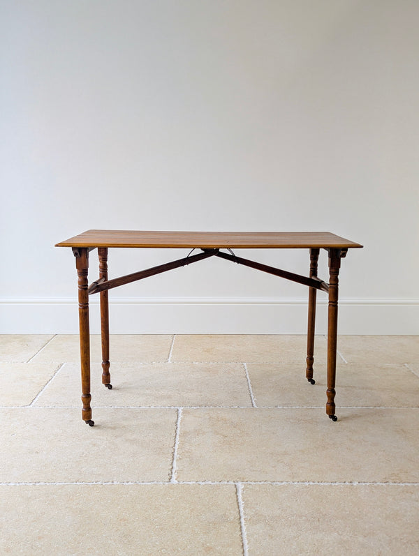 Antique Edwardian Oak Folding Table c.1905