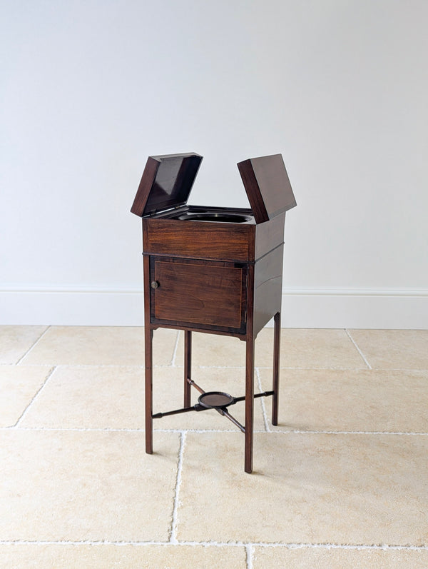 Antique Georgian Mahogany Gentleman’s Bedside Washstand c.1800
