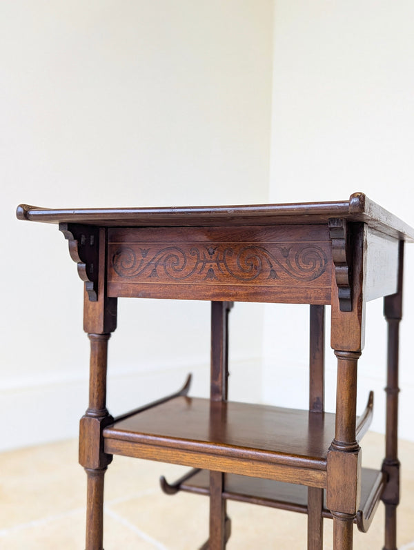 Antique Edwardian Mahogany Anglo-Japanese Pagoda Occasional Table c.1910