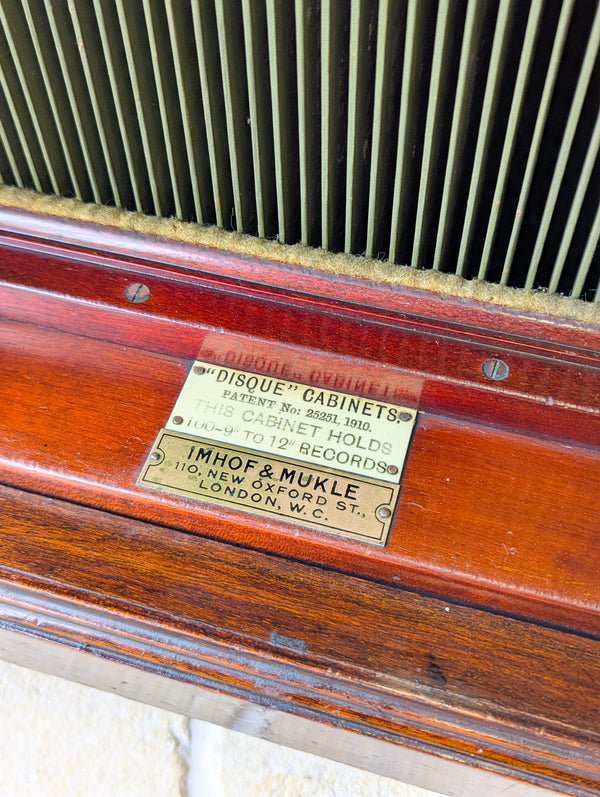 Antique Edwardian Mahogany Record Cabinet c.1910