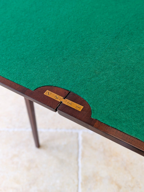 Antique Edwardian Mahogany Fold-Over Card Table c.1910