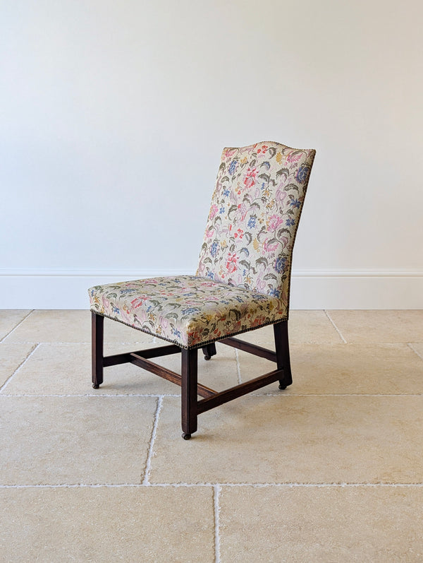 Antique Mid 19th Century Floral Mahogany Side Chair c.1850