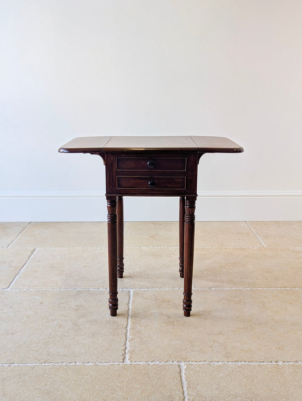 Antique Early Victorian Mahogany Pembroke Work Table c.1850