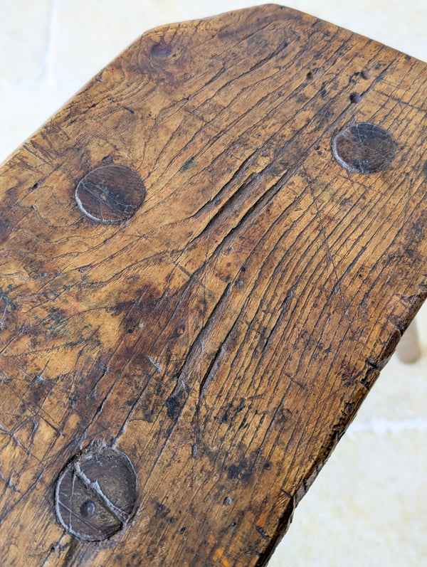 Antique Victorian Elm & Ash Cutler’s Stool c.1850
