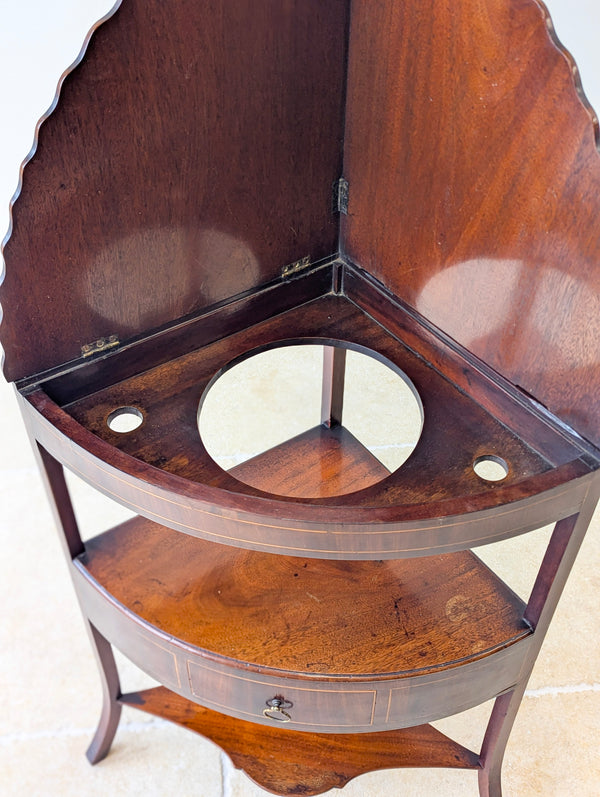 Antique Georgian Mahogany Corner Stand c.1810