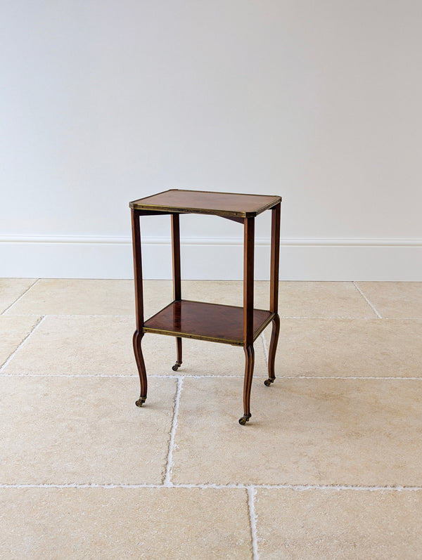 Antique Victorian Mahogany Two-Tier Occasional Table by W. Turner Lord & Co c.1880