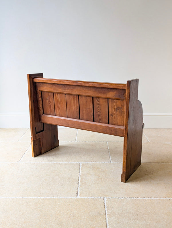 Antique Victorian Pitch Pine Pew c.1890