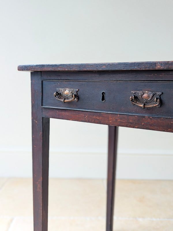 Antique George III Country House Oak Side Table c.1800