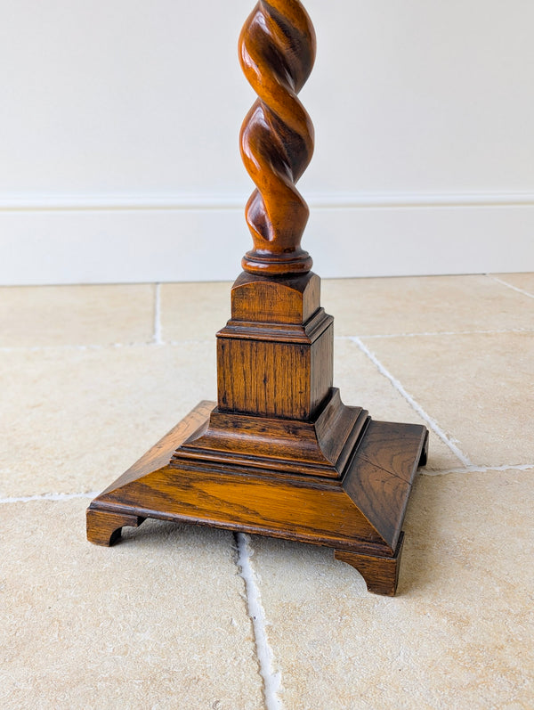 Antique Late Victorian Pair of Oak Torchères c.1890