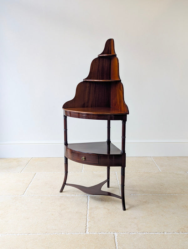 Antique Regency Mahogany Tiered Corner Stand c.1820