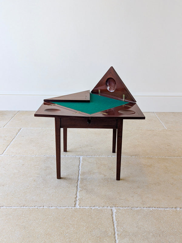 Antique Edwardian Mahogany Diminutive Envelope Card Table c.1910