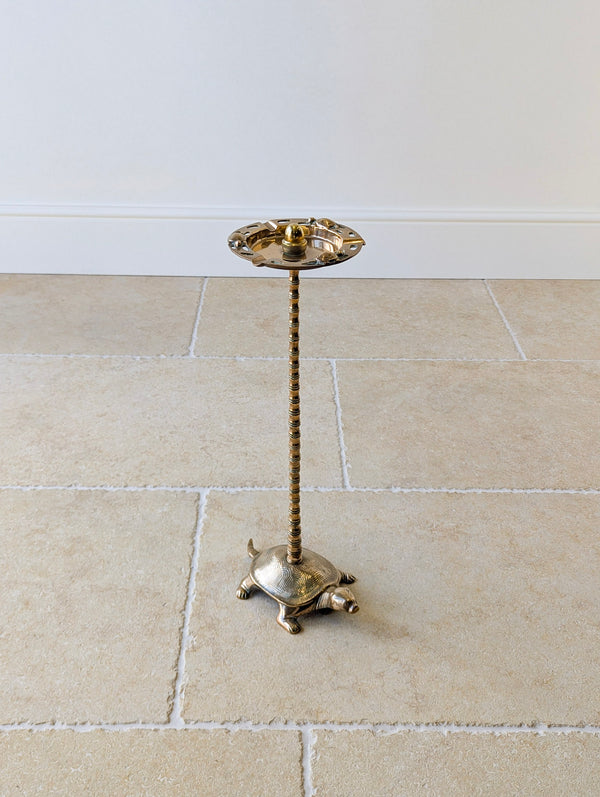 Antique Early 20th Century Brass Tortoise Floor-Standing Cigar Stand c.1920