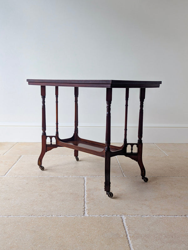 Antique Victorian Aesthetic Movement Mahogany Side Table by Gregory & Co c.1880