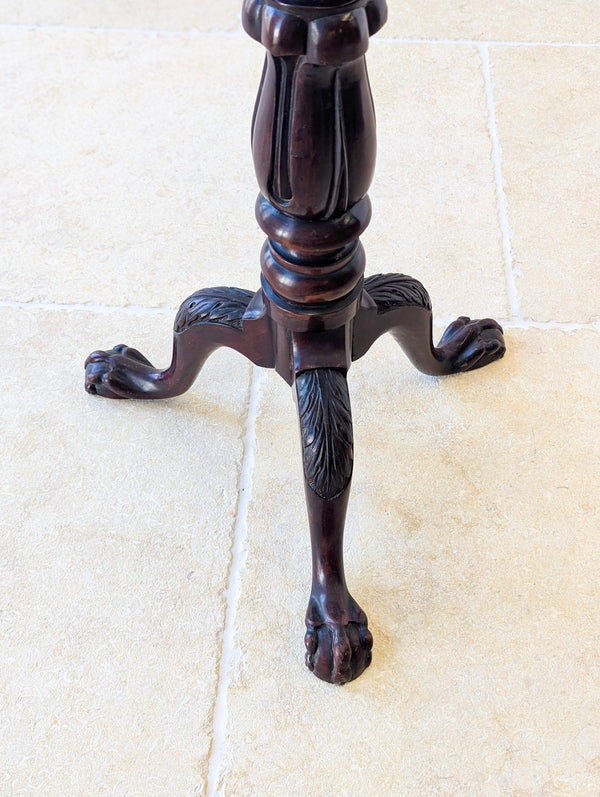 Antique Victorian Chippendale Revival Mahogany Torchère c.1880