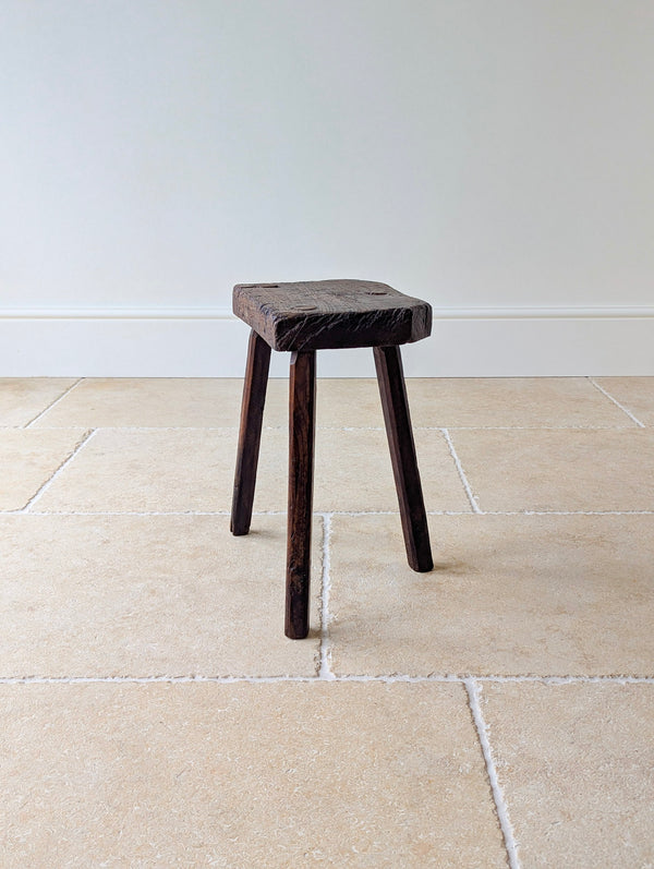Antique Victorian Oak Birmingham Jeweller's Stool c.1860