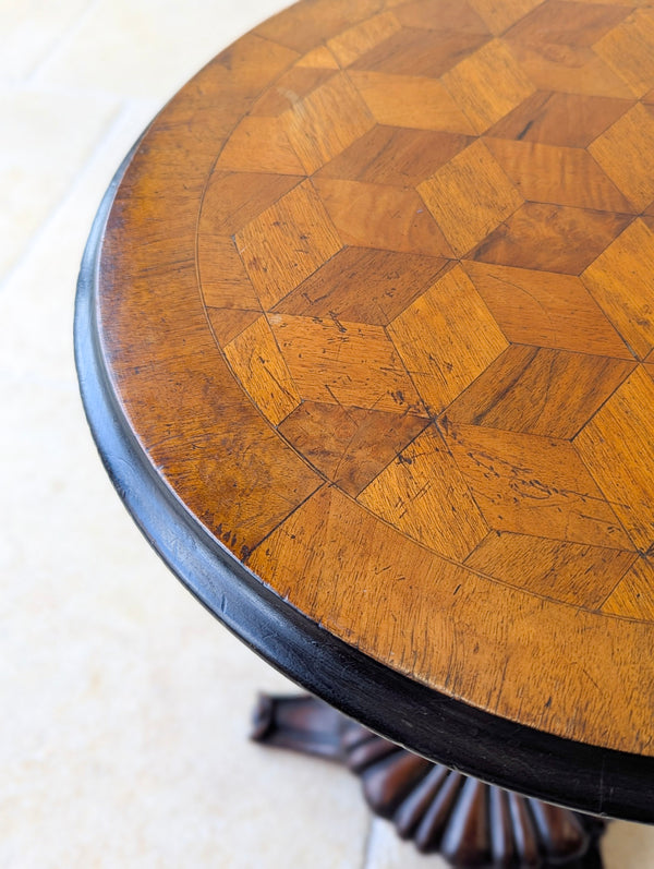 Antique William IV Walnut & Mahogany Wine Table c.1830