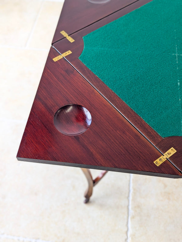 Antique Edwardian Mahogany Envelope Card Table c.1905