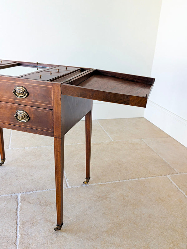 Antique Georgian Mahogany Folding Dressing Table c.1790