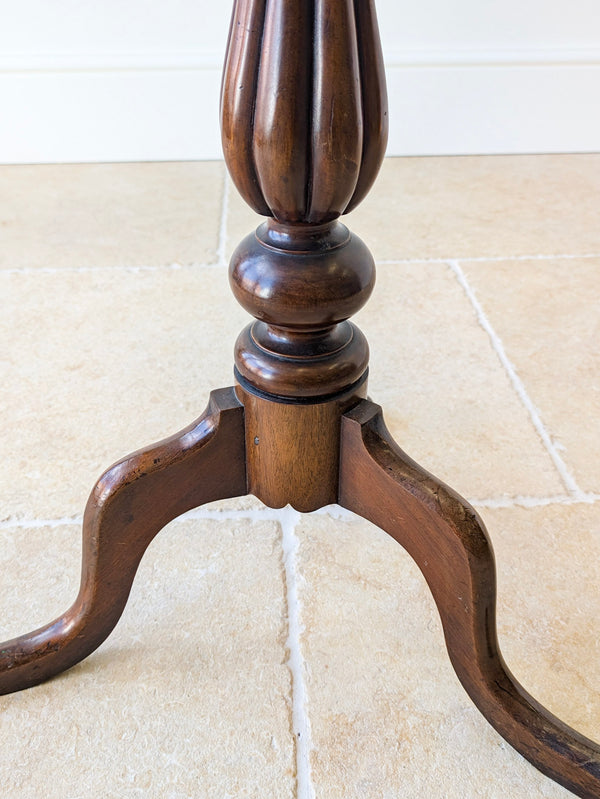 Antique Victorian Mahogany Tripod Candle Stand c.1890