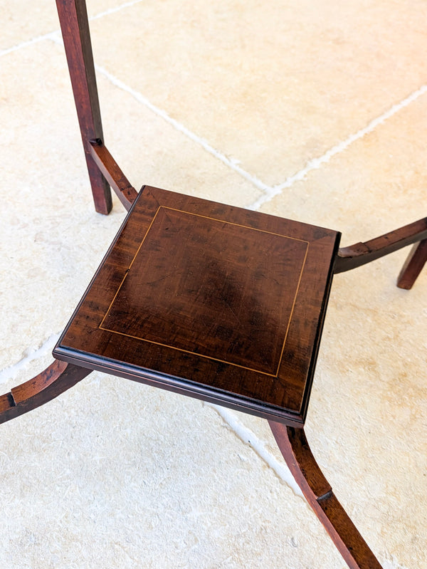 Antique George III Inlaid Mahogany & Burr Yew Occasional Table c.1790