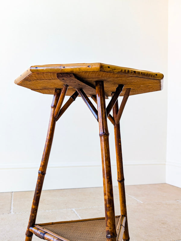 Antique Victorian Bamboo Occasional Table c.1890
