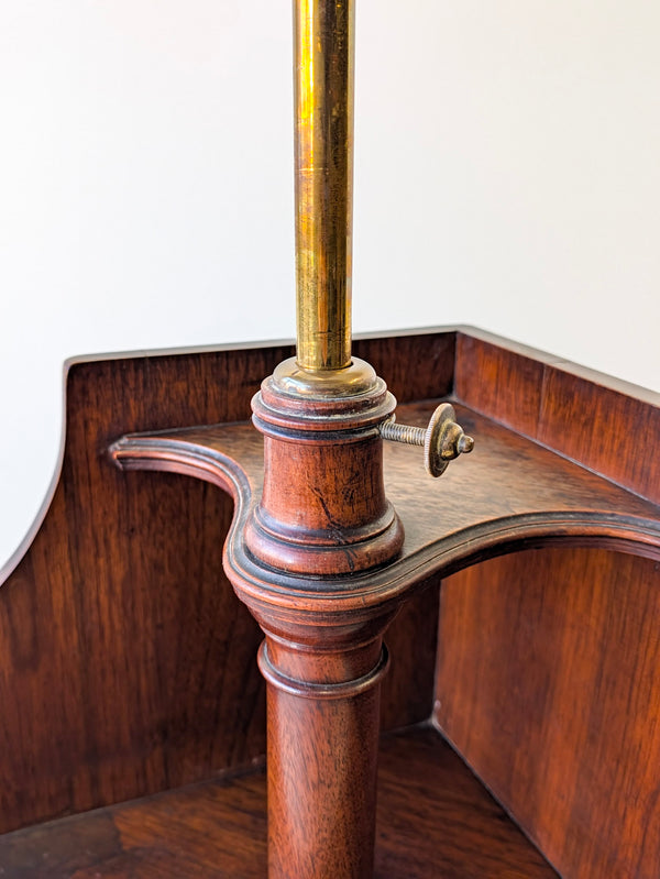 Antique Victorian Mahogany Corner Shaving Stand c.1890