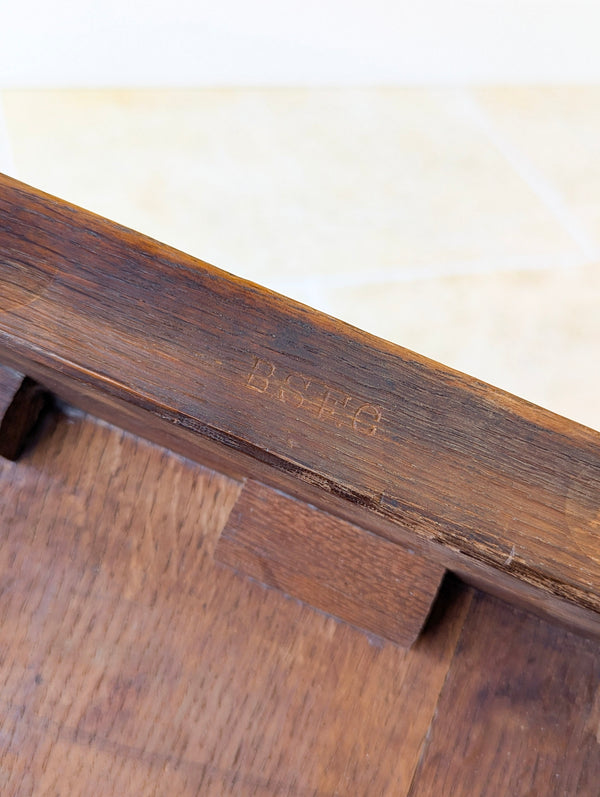Antique Victorian Oak Tile-Back Hall Chairs c.1890
