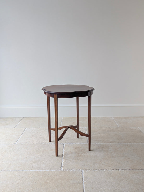 Antique Edwardian Mahogany Quatrefoil Occasional Table c.1905