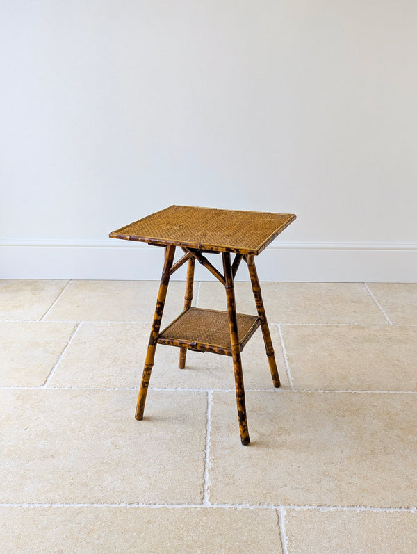 Antique Victorian Tiger Bamboo Occasional Table c.1890