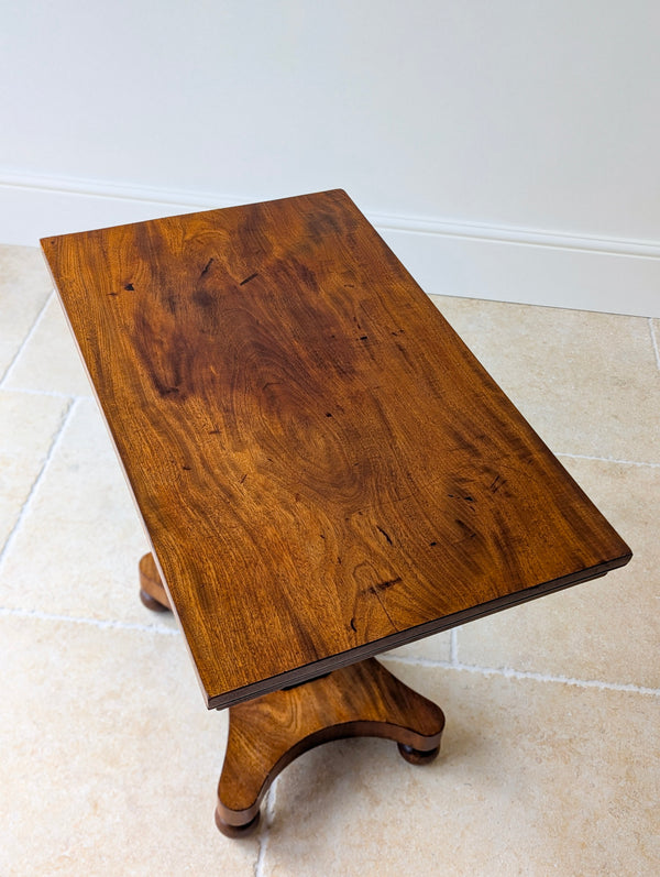 Antique Mid Victorian Mahogany Pedestal Side Table c.1860