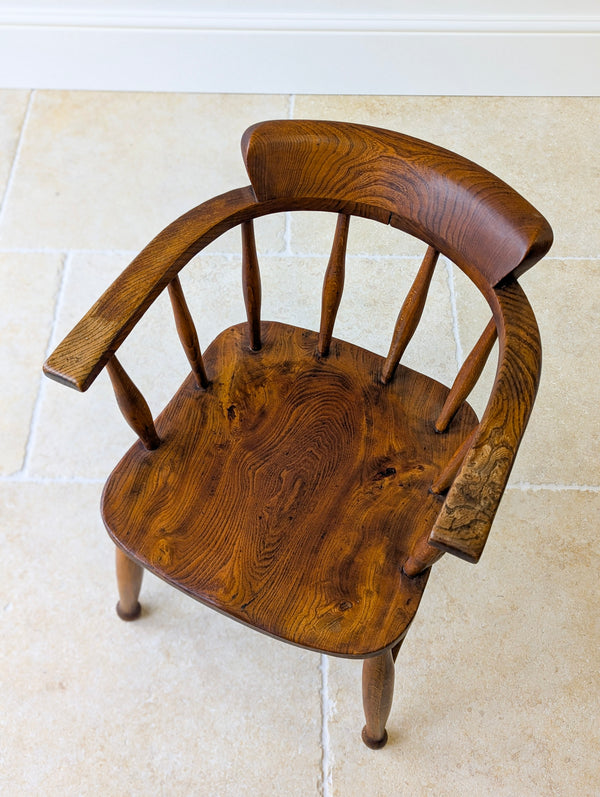 Arts & Crafts Style Utility CC41 Elm and Beech Desk Chair 1940’s