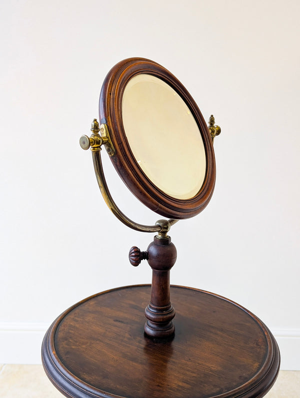 Antique Victorian Mahogany Gentleman’s Shaving Stand c.1890