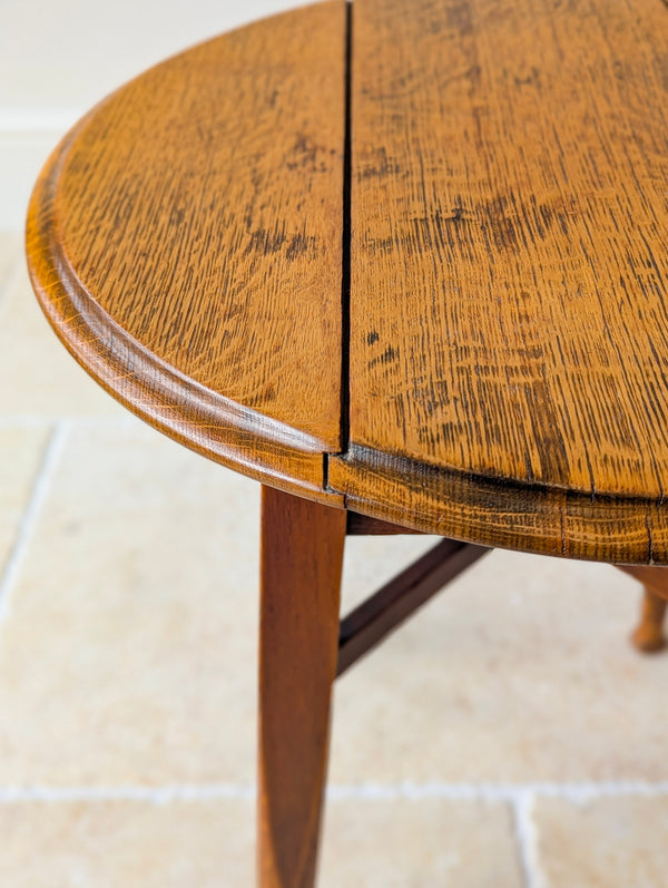 Antique Edwardian Oak Circular Pub Table by Gaskell & Chambers c.1910