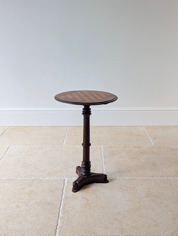 Antique Victorian Mahogany Games Table with Inlaid Chess Board c.1890