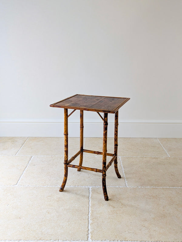 Antique Victorian Aesthetic Movement Inlaid Bamboo Occasional Table c.1880