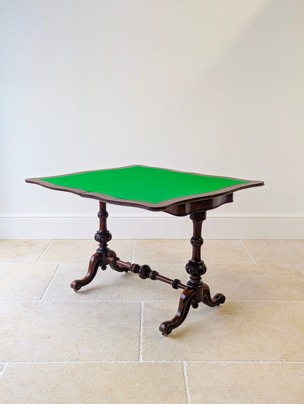 Antique Victorian Rosewood Card Table c.1860