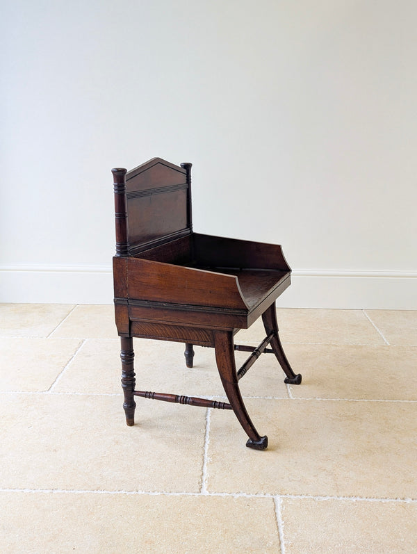 Antique Victorian Mahogany Hall Chair c.1890