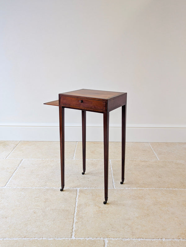 Antique Scottish Regency Satin Birch Table with Lateral Slide c.1810