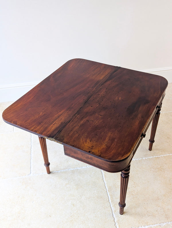 Antique Regency Mahogany Fold-Over Tea Table c.1820